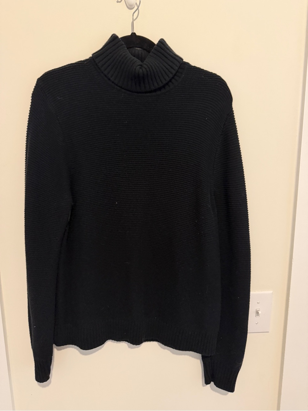 J. Crew Factory Black Ribbed Turtleneck Sweater